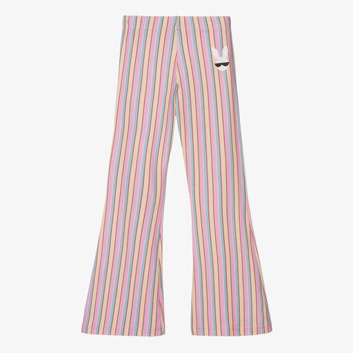 RaspberryPlum-Girls Purple Striped Flared Trousers | Childrensalon Outlet