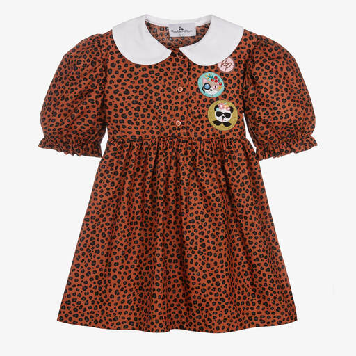 RaspberryPlum-Rostbraunes Kleid mit Animal-Print | Childrensalon Outlet