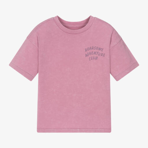 Roarsome-Pink Bunny Organic Cotton T-Shirt | Childrensalon Outlet