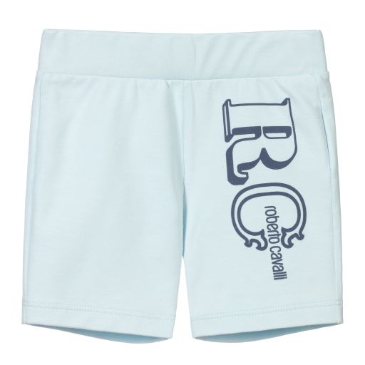 Roberto Cavalli-Blue Cotton Jersey Shorts | Childrensalon Outlet