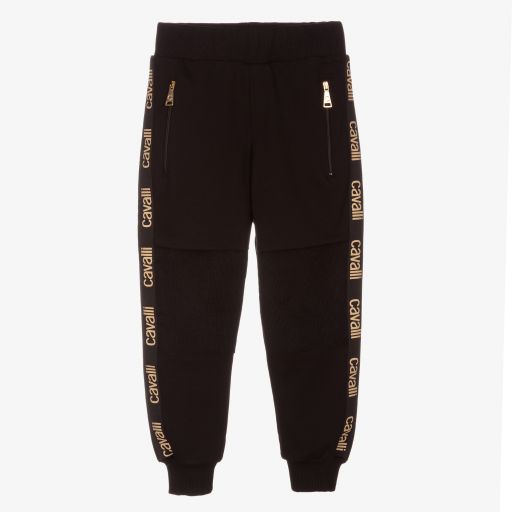 Roberto Cavalli-Schwarze Baumwoll-Jogginghose (J) | Childrensalon Outlet