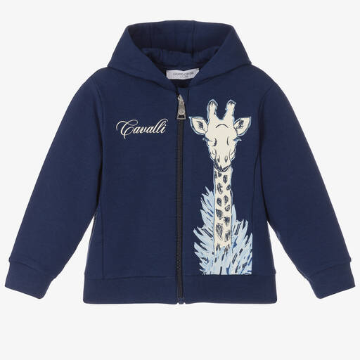 Roberto Cavalli-Haut zippé bleu marine Garçon | Childrensalon Outlet