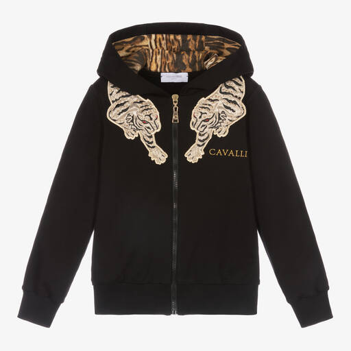 Roberto Cavalli-Haut noir zippé Tigre Fille | Childrensalon Outlet