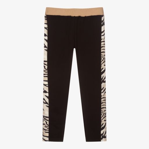 Roberto Cavalli-Teen Black Cotton Logo Joggers | Childrensalon Outlet