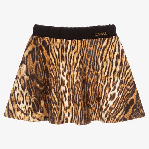Roberto Cavalli-Teen Girls Ocelot Print Skirt | Childrensalon Outlet