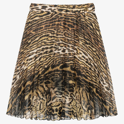 Roberto Cavalli-تنورة تينز بناتي كريب بطبعة أوسيلو | Childrensalon Outlet