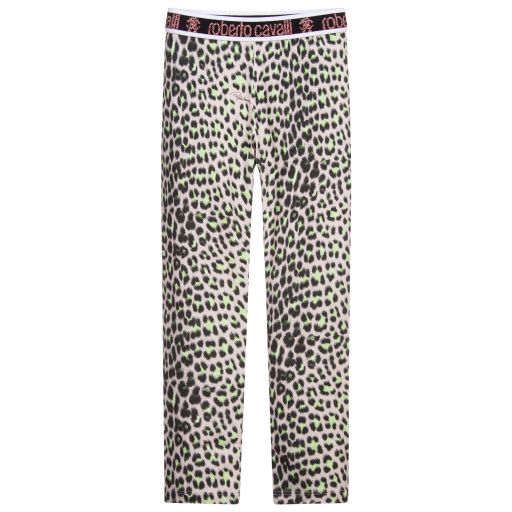 Roberto Cavalli-Teen Pink Leopard Leggings | Childrensalon Outlet