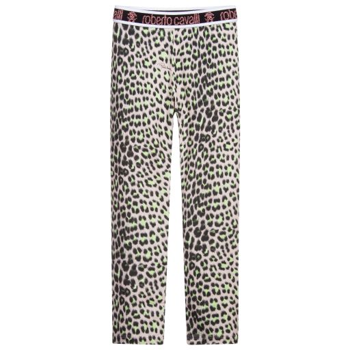 Roberto Cavalli-Teen Pink Leopard Leggings | Childrensalon Outlet