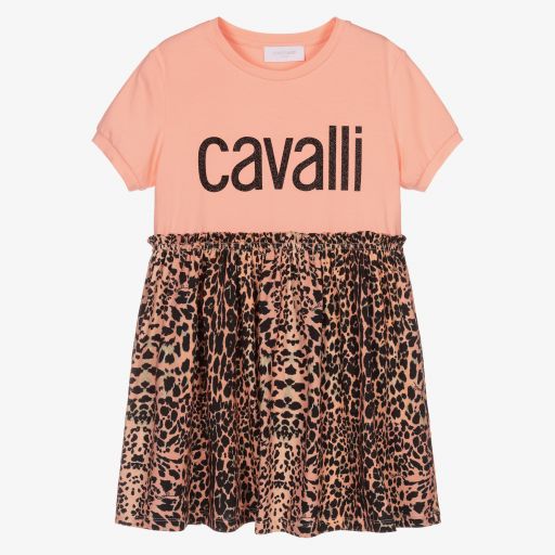 Roberto Cavalli-Teen Pink Leopard Print Dress | Childrensalon Outlet