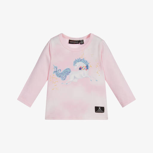 Rock Your Baby-Haut rose en coton Bébé fille | Childrensalon Outlet