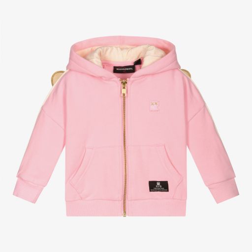 Rock Your Baby-Baby Girls Pink Cotton Zip-Up | Childrensalon Outlet