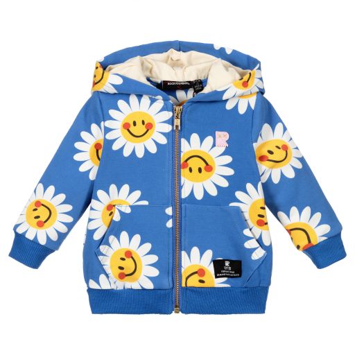 Rock Your Baby-Blue Daisy Zip-Up Baby Top | Childrensalon Outlet