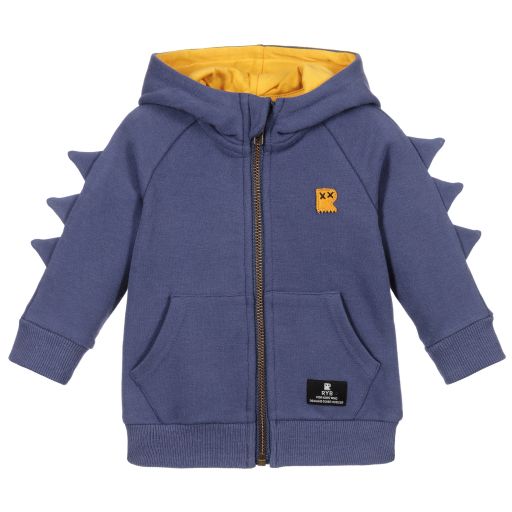 Rock Your Baby-Blue Dinosaur Zip-Up Baby Top | Childrensalon Outlet