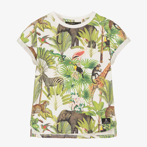 Rock Your Baby-Boys Green Jungle Cotton T-Shirt | Childrensalon Outlet