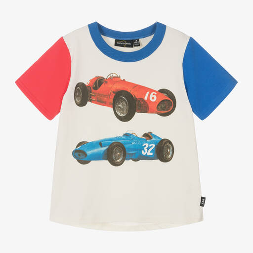 Rock Your Baby-Boys Ivory Cotton Vintage Racing T-Shirt | Childrensalon Outlet
