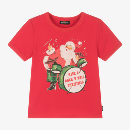 Rock Your Baby-Boys Red Christmas Cotton Tee | Childrensalon Outlet