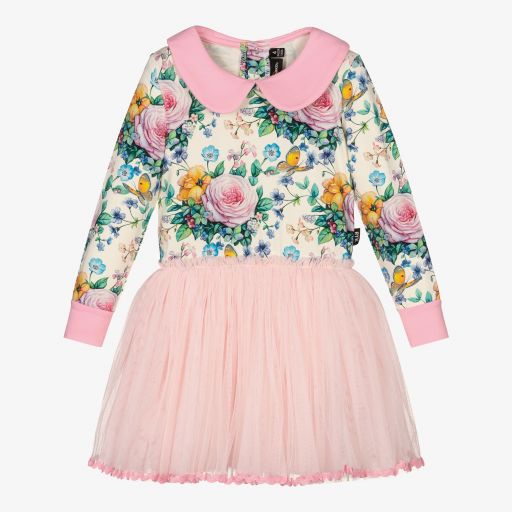 Rock Your Baby-Floral Cotton & Tulle Dress | Childrensalon Outlet