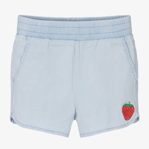 Rock Your Baby-Girls Blue Cotton Strawberry Shorts | Childrensalon Outlet