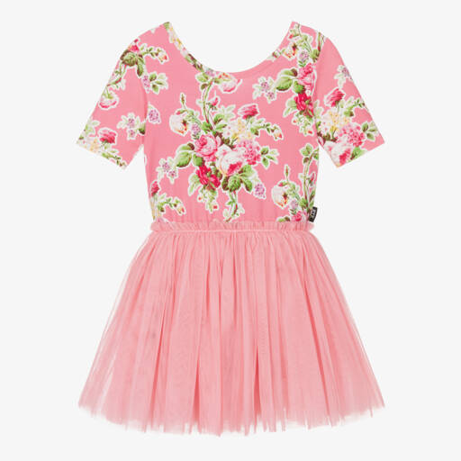 Rock Your Baby-Girls Floral Pink Tulle Dress | Childrensalon Outlet
