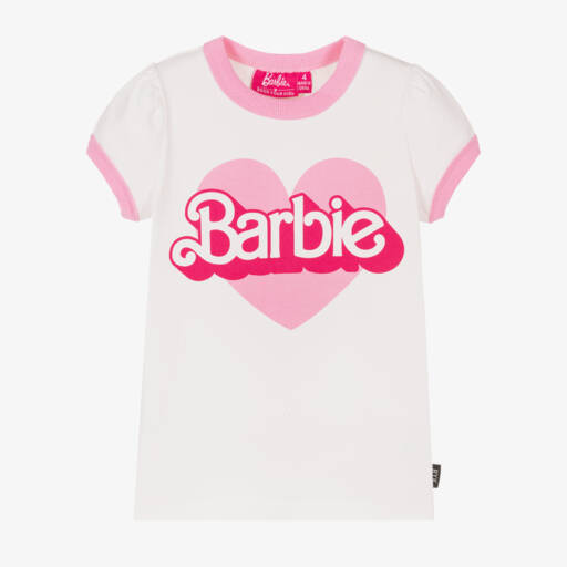 Rock Your Baby-Girls Ivory Barbie Heart Tee | Childrensalon Outlet