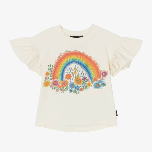 Rock Your Baby-Girls Ivory Rainbow Cotton T-Shirt | Childrensalon Outlet