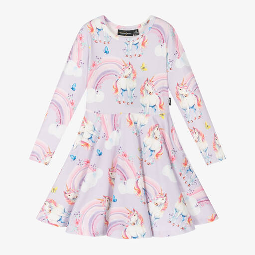 Rock Your Baby-Girls Lilac Cotton Dreamscapes Dress | Childrensalon Outlet