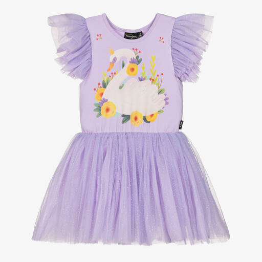 Rock Your Baby-Girls Lilac Purple Cotton & Tulle Dress | Childrensalon Outlet