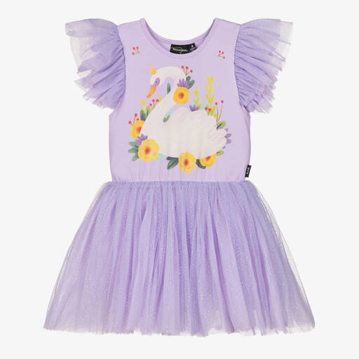 Rock Your Baby-Фиолетовое платье из хлопка и тюля | Childrensalon Outlet