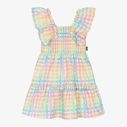 Rock Your Baby-فستان قطن كاروهات بطبعة ملونة | Childrensalon Outlet