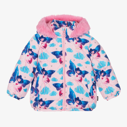 Rock Your Baby-Girls Pink & Blue Fairy Puffer Coat | Childrensalon Outlet