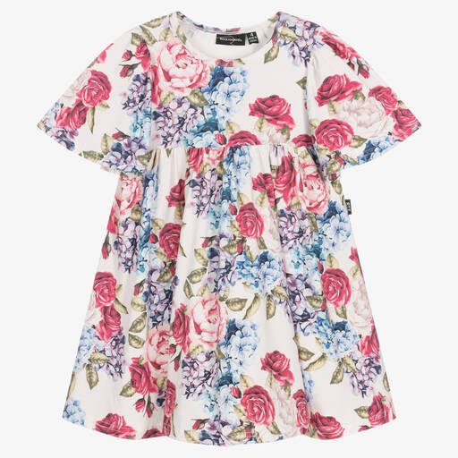 Rock Your Baby-Girls Pink & Blue Floral Cotton Dress | Childrensalon Outlet