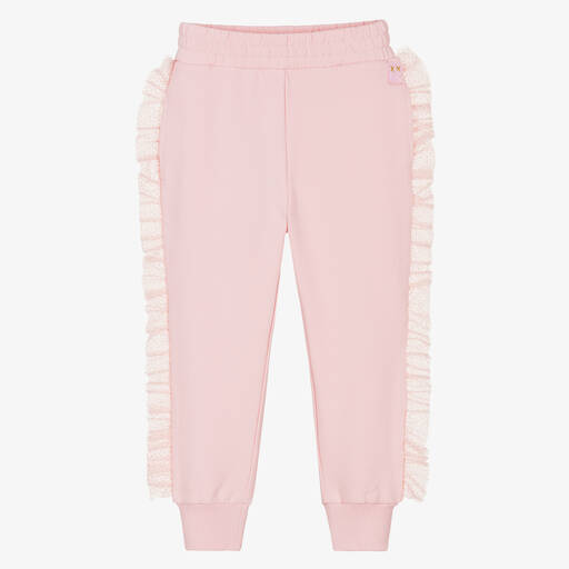 Rock Your Baby-Girls Pink Cotton Ruffle Joggers | Childrensalon Outlet