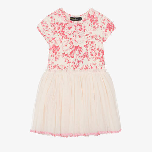 Rock Your Baby-Geblümtes Tüllkleid Rosa/Elfenbein | Childrensalon Outlet