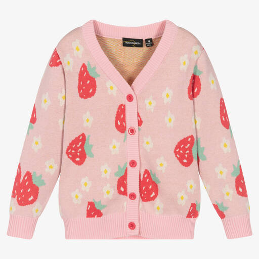 Rock Your Baby-Girls Pink Strawberry Cotton Cardigan | Childrensalon Outlet