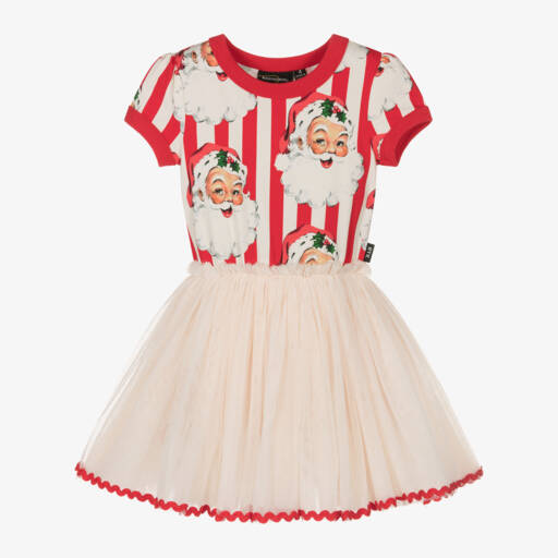 Rock Your Baby-Girls Santa Stripe Tulle Dress | Childrensalon Outlet