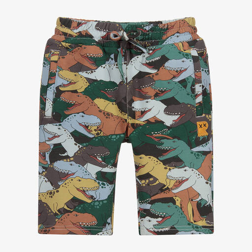 Rock Your Baby-Green Cotton Dino Shorts | Childrensalon Outlet