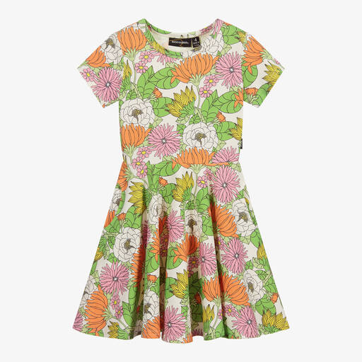 Rock Your Baby-Green & Orange Floral Dress | Childrensalon Outlet