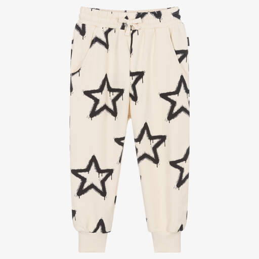 Rock Your Baby-Ivory & Black Cotton Star Joggers | Childrensalon Outlet