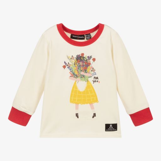 Rock Your Baby-Ivory & Red Jersey Top | Childrensalon Outlet