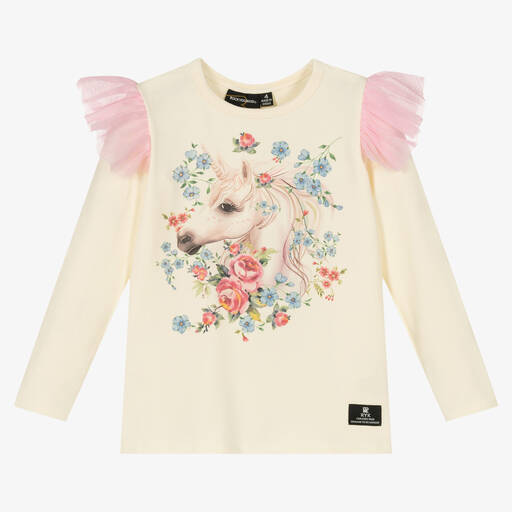 Rock Your Baby-Ivory Unicorn Lullaby Top | Childrensalon Outlet