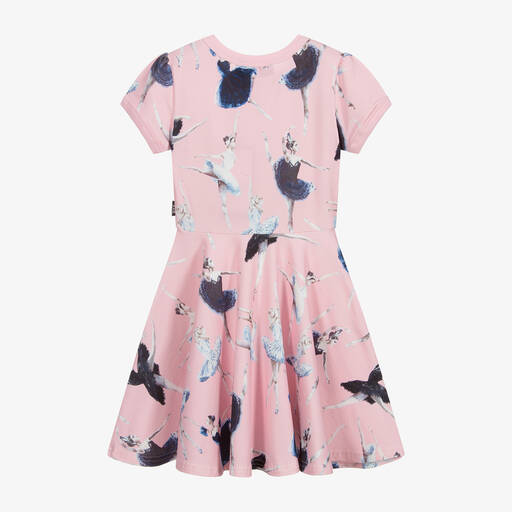 Rock Your Baby-Pink Cotton Ballet Print Dress | Childrensalon Outlet