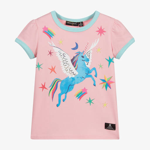 Rock Your Baby-Pink Cotton Pegasus T-Shirt | Childrensalon Outlet