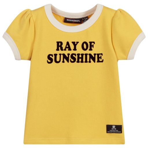 Rock Your Baby-Yellow Cotton Baby T-Shirt | Childrensalon Outlet