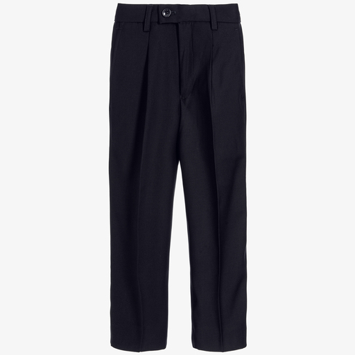 Romano-Boys Navy Blue Trousers | Childrensalon Outlet