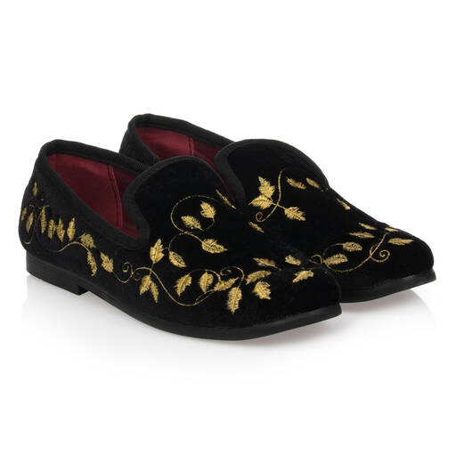 Romano-Embroidered Slipper Shoes | Childrensalon Outlet