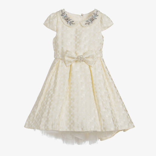 Romano Princess-Girls Ivory Jewelled Dress & Bag  | Childrensalon Outlet