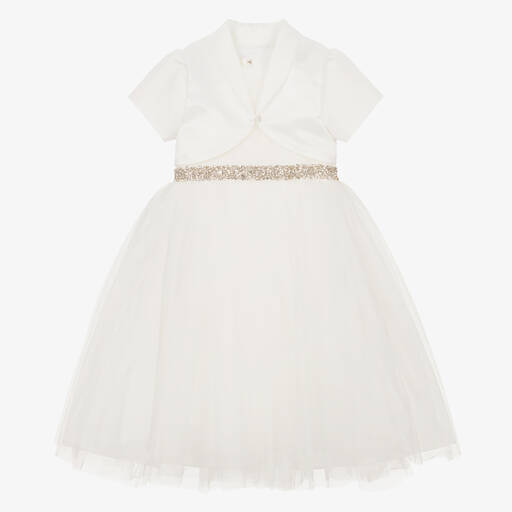 Romano-Girls Ivory Tulle Dress Set | Childrensalon Outlet