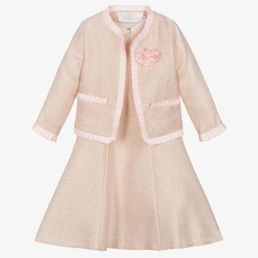 Romano-Girls Pink & Silver Dress Set | Childrensalon Outlet