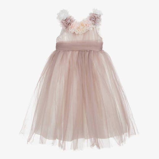 Romano Princess-Girls Pink Tulle & Satin Dress | Childrensalon Outlet