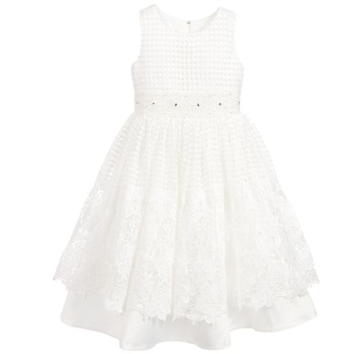 Romano Princess-Girls White Lace Dress & Bag | Childrensalon Outlet